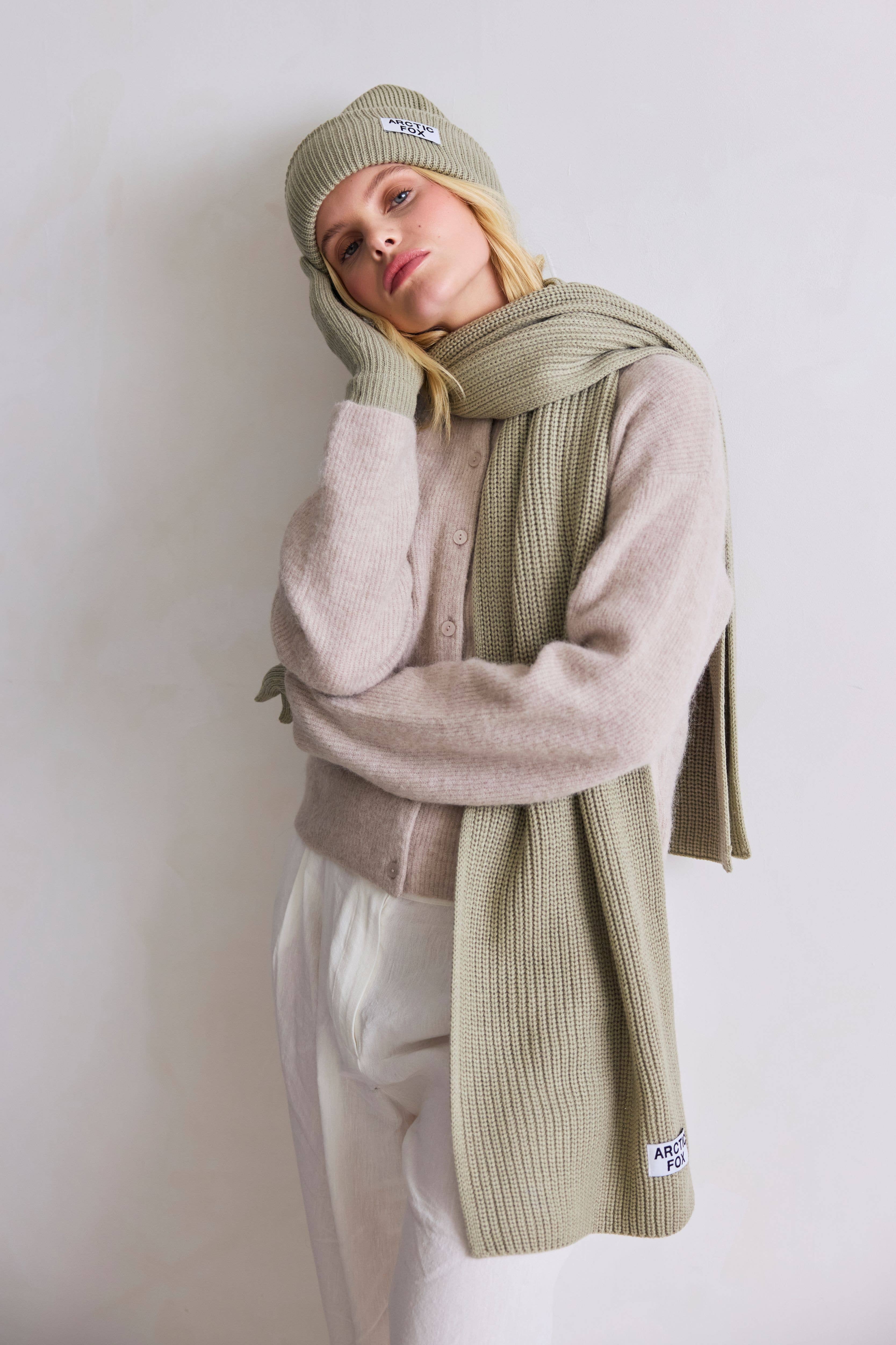 ARCTIC FOX & CO. – Cachecol - Unissexo por atacado – Cachecol de Garrafa Reciclada - Cinzento Ártico - AW250