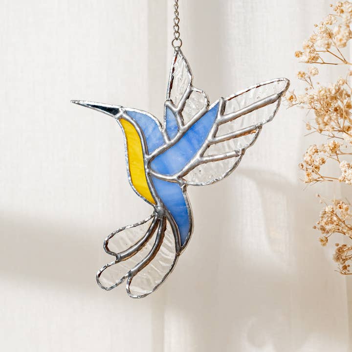 MondoBellissimo - Wholesale Suncatcher - Stained Glass Hummingbird Sun Catcher F3513