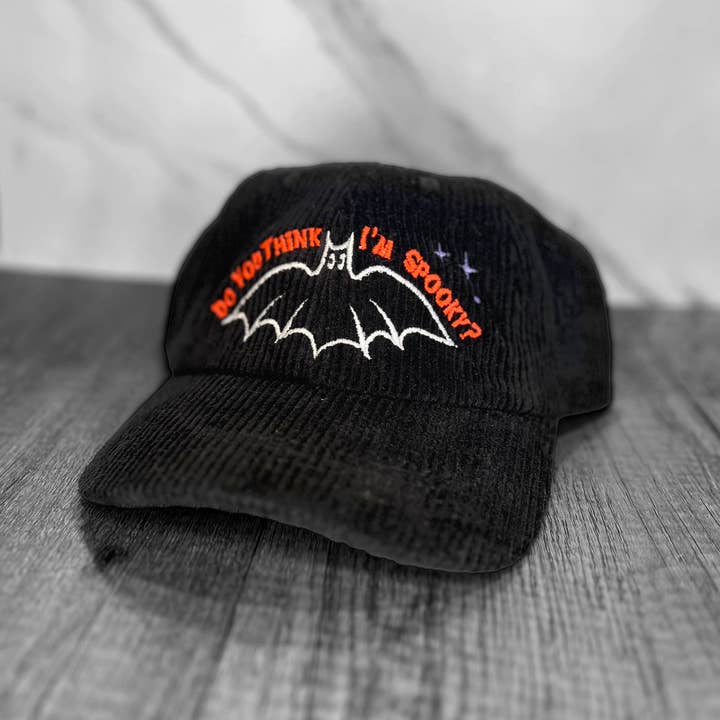 Do You Think I'm Spooky? Corduroy Hat for wholesale by The Space Bureau