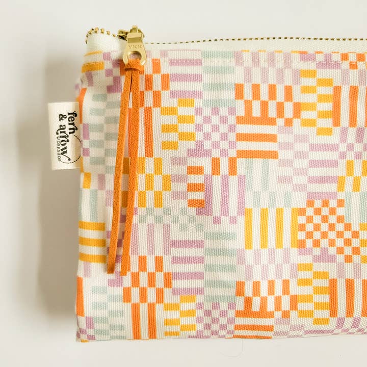 Water Resistant PUL Wet / Dry Bag - Checker Daydream for wholesale by Fern & Arrow