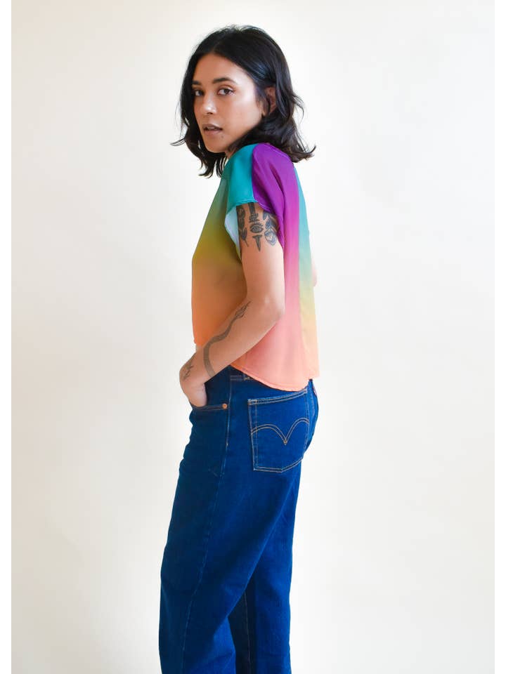 Altar - Wholesale Blouse - Women's - OOAK Fox Crop in Sunset2