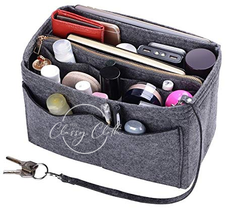 The Classy Cloth WS - Wholesale Purse/Bag Accessory - Women's - Tote Bag Purse Organizer Insert - Charcoal RTS3