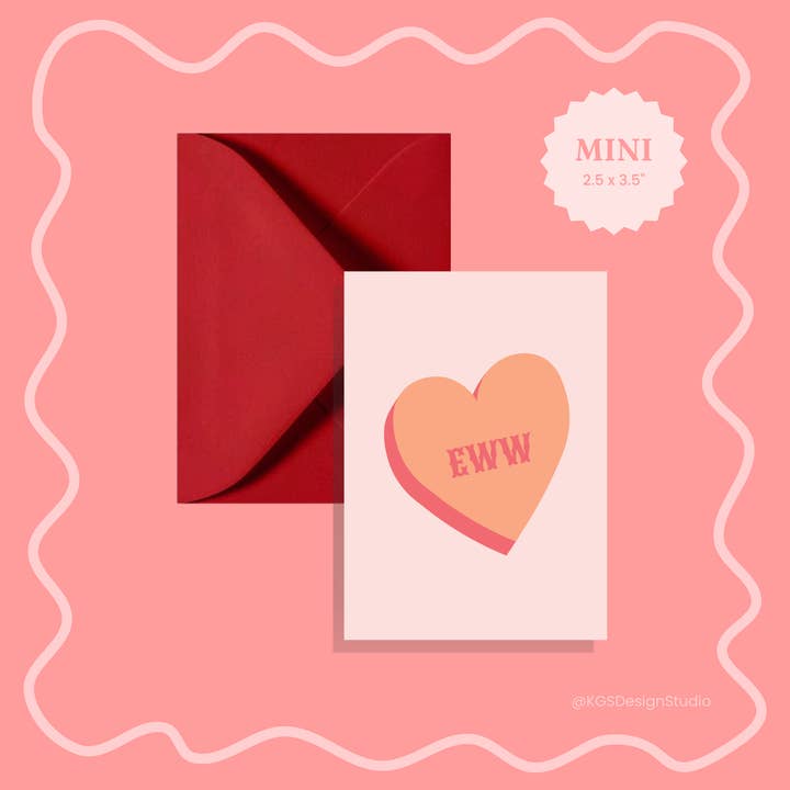 Eww Candy Heart Indlægskort for engroshandel hos KGS Design Studio