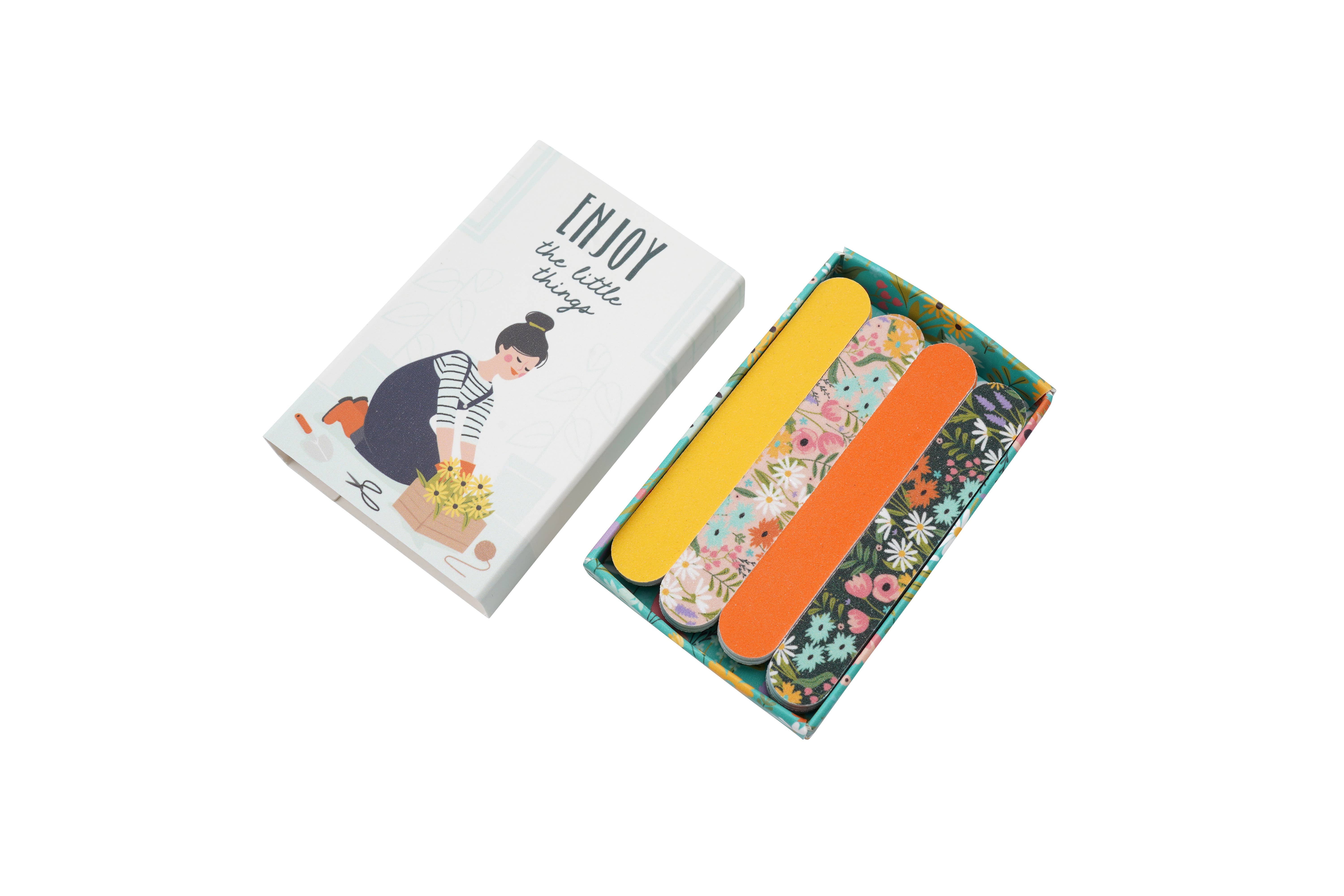 CGB Giftware - Wholesale Nail File - The Flower Market 4 Matchbox Nail Files In Display4
