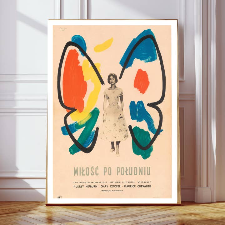 Kumo Art Prints - Vendita all'ingrosso Stampa artistica - Amore nel pomeriggio Stampa d'arte vintage polacca del film del 19570