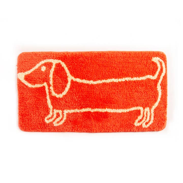 ORANGE TECKEL BATH MAT HF for wholesale by Helio Ferretti