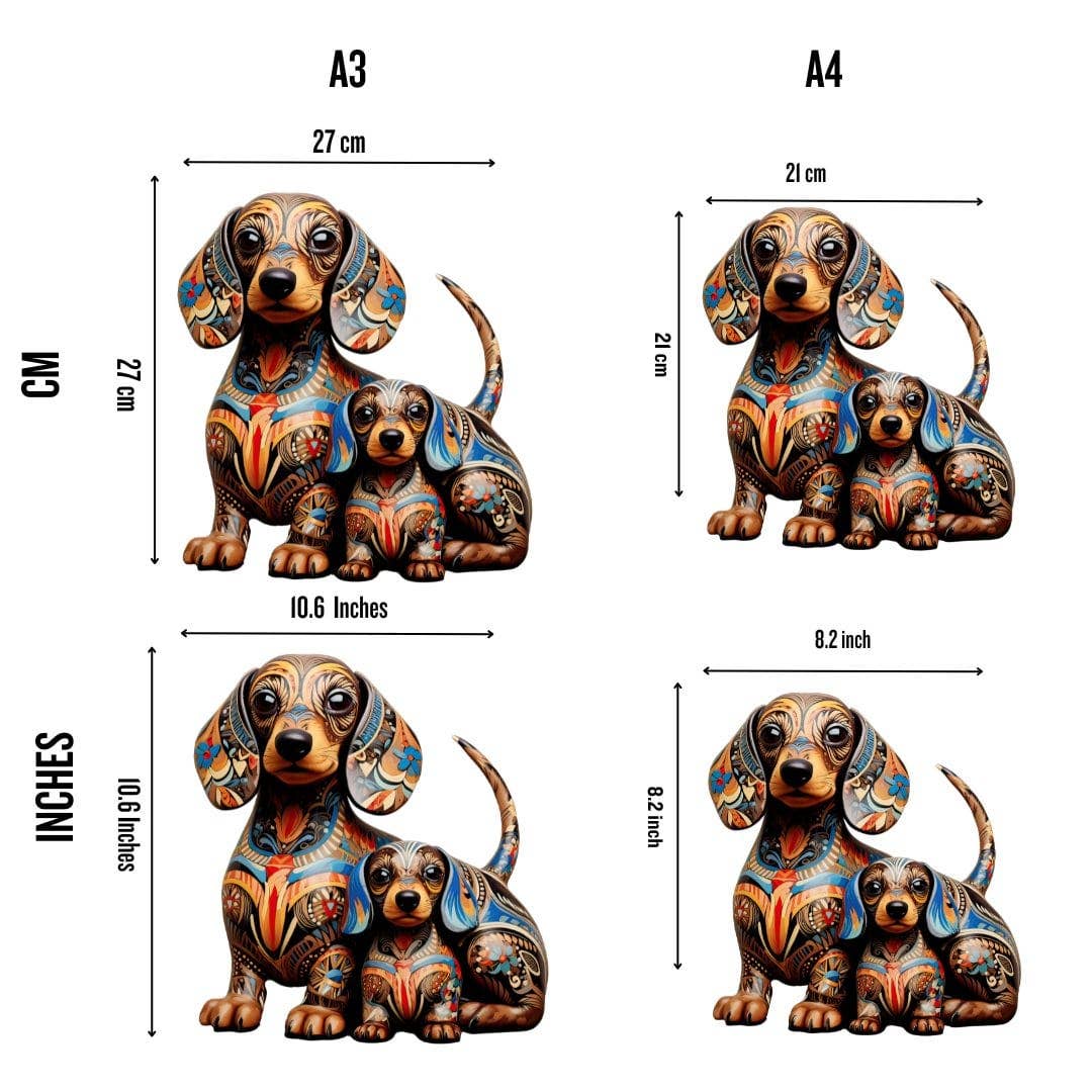 Crafthub - Wholesale Puzzle - Adult - Dachshund Dog Family - Jigsaw Puzzle2