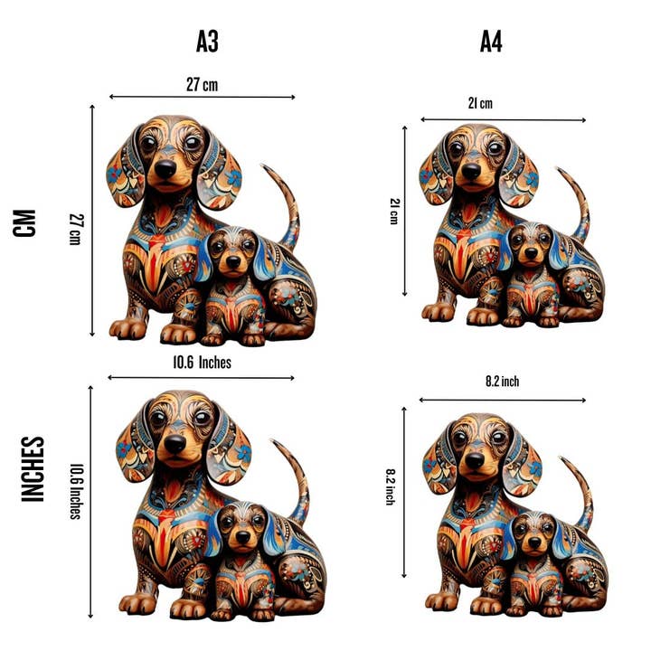 Crafthub - Wholesale Puzzle - Adult - Dachshund Dog Family - Jigsaw Puzzle2