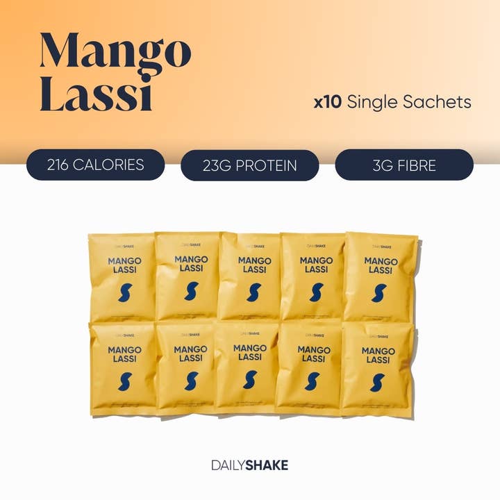 Mango Lassi x10 posepakke for engroshandel hos Daily Shake