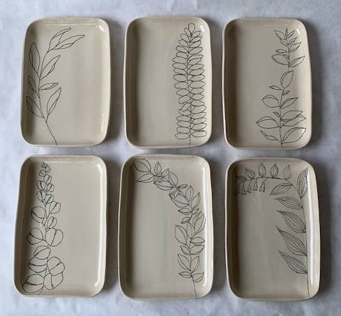 CSF Ceramics - Wholesale Decorative Tray - Tray (Rounded): Bay Laurel4