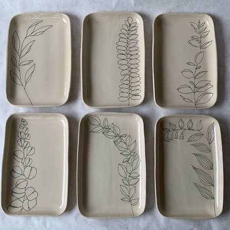 CSF Ceramics - Wholesale Decorative Tray - Tray (Rounded): Bay Laurel4