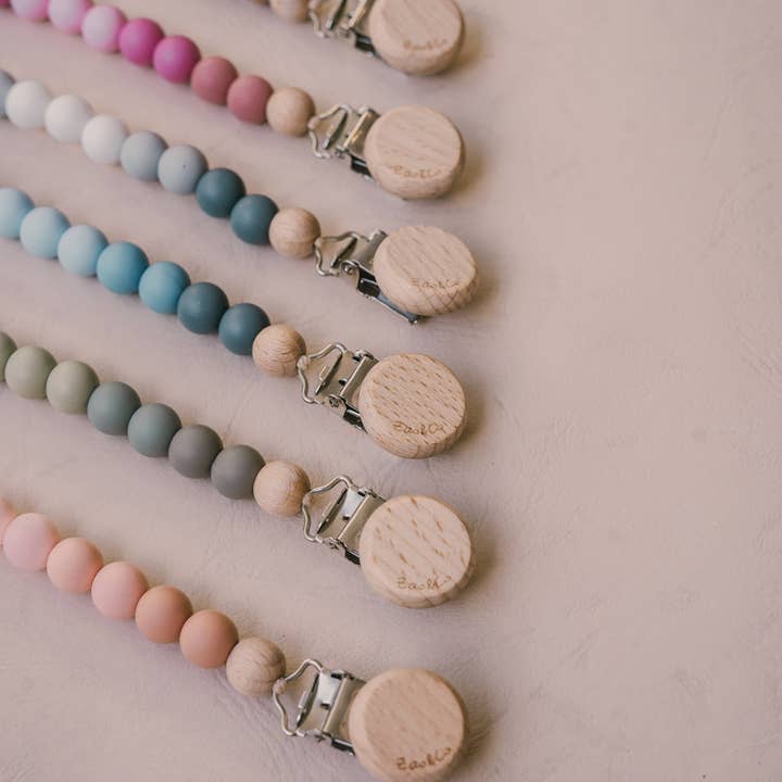 Zao & Co – wholesale Pacifier clip – Baby – "Paris" Dummy Clip/ pacifier clip