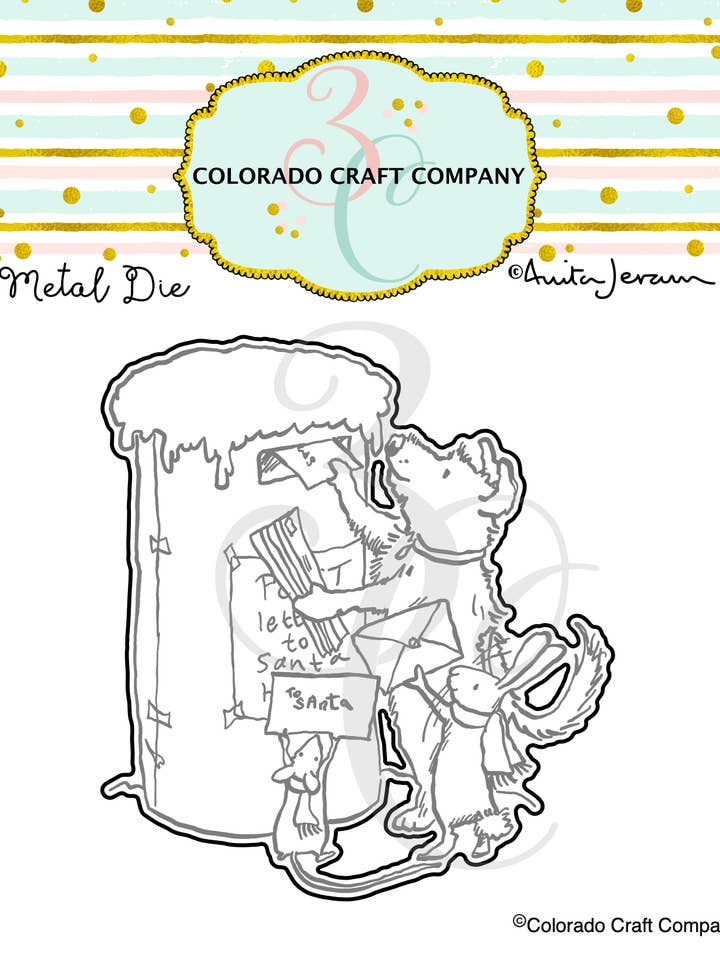 AJ745-D Anita Jeram~Dear Santa Single Die for wholesale by Colorado Craft Company