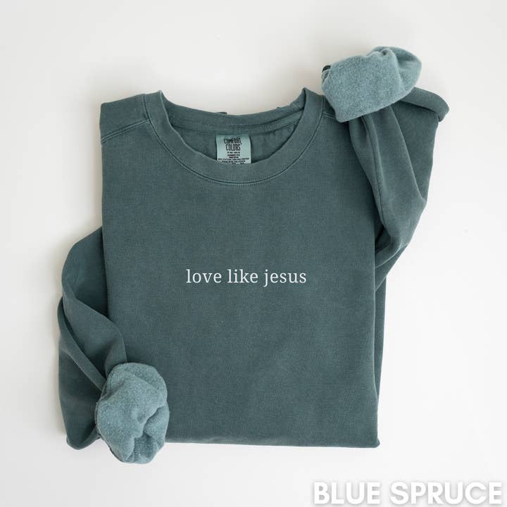 Love Like Jesus Sweatshirt - Christian Fall Tee for wholesale by MyMomentShirt