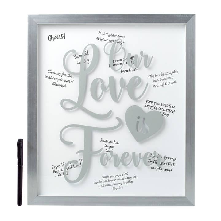 Our Love Is Forever Wedding Signature Guest Book Frame for wholesale by Kate & Milo