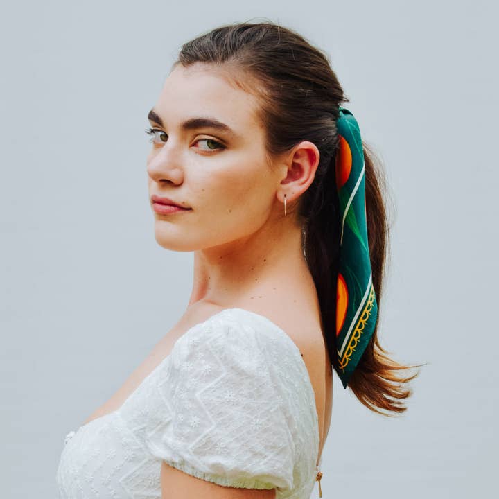 Arlo Goods - Vente Écharpe – femme - Foulard en soie pêche6