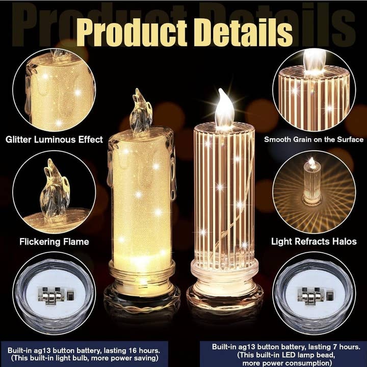Crover - Wholesale Flameless Candle - 7" x 2.5" LED Pillar Candles 2