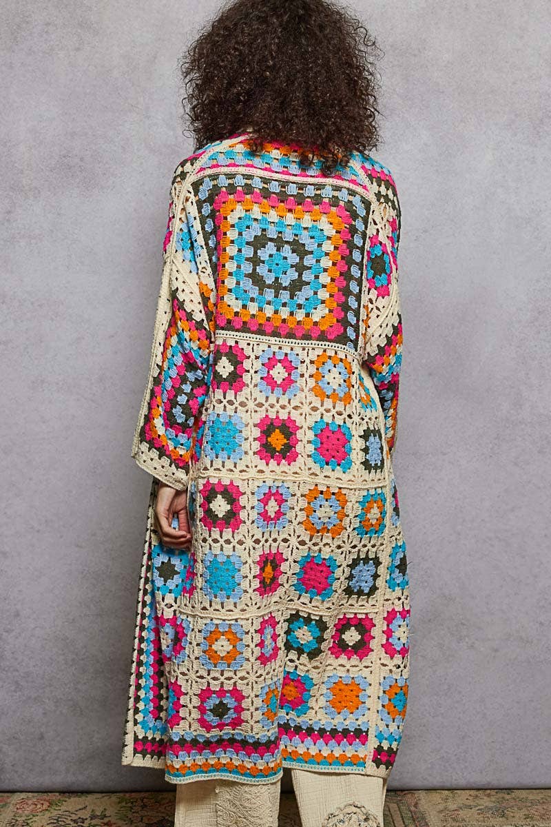 Pol Clothing - Wholesale Cardigan - Women's - Long Sleeve Crochet Various Colors Cardigan4