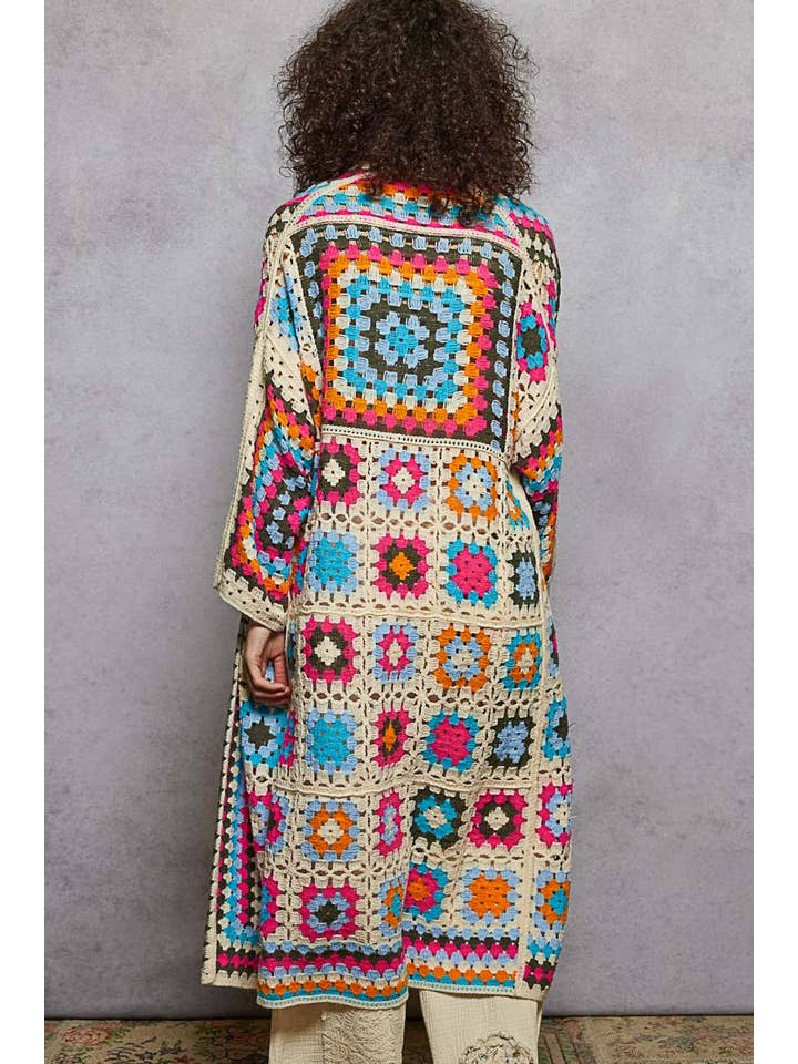 Pol Clothing - Wholesale Cardigan - Women's - Long Sleeve Crochet Various Colors Cardigan4