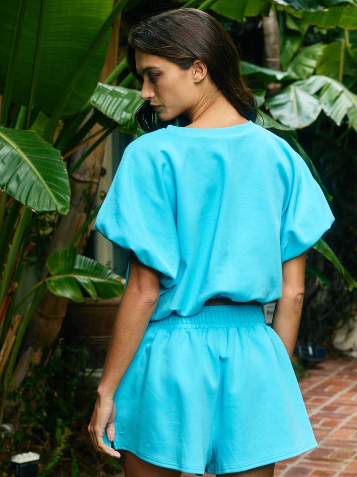 BUCKETLIST INC - Wholesale Shorts - Women's - P5468A Scuba Elastic Waist Banded Solid Shorts15