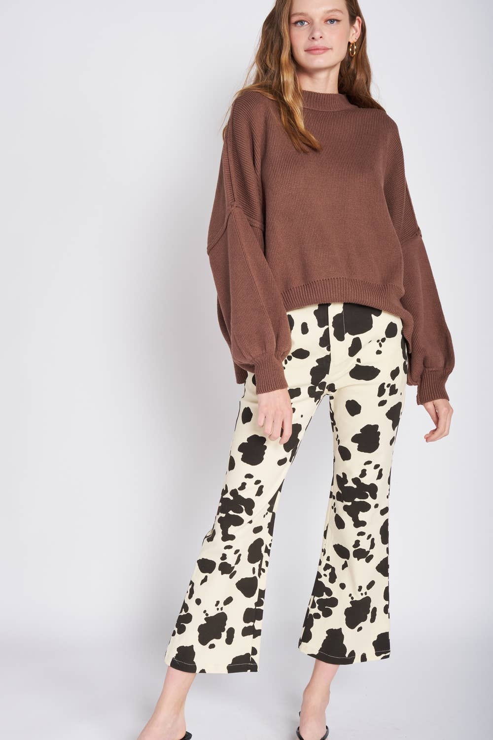 BEIGE KO HÖG MIDJA KO PRINT BYXOR för wholesale på Faire2