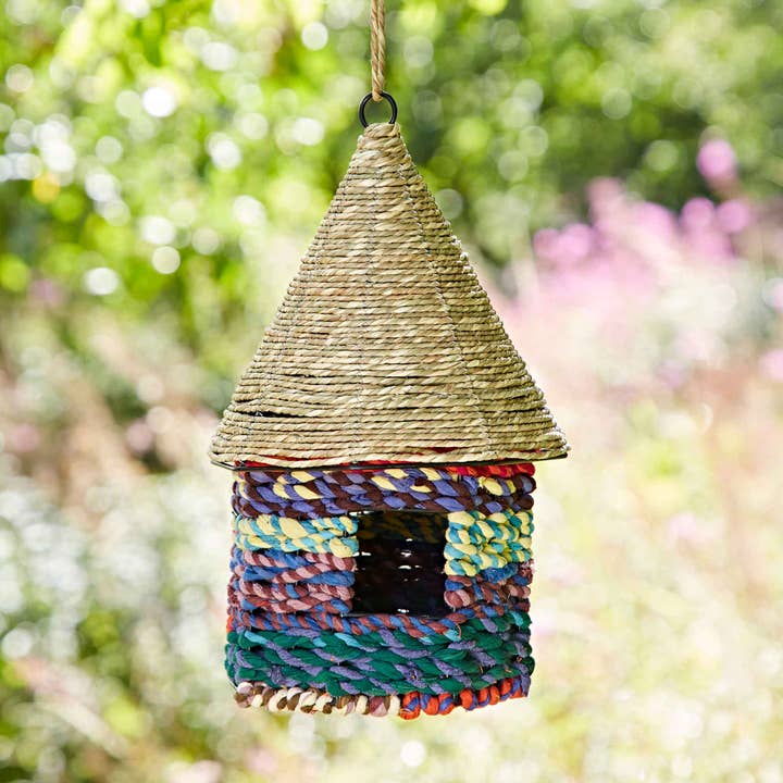 The Paper High Gift Company Limited - Wholesale Bird House - Octagonal Recycled Cotton Birdhouse - Handmade