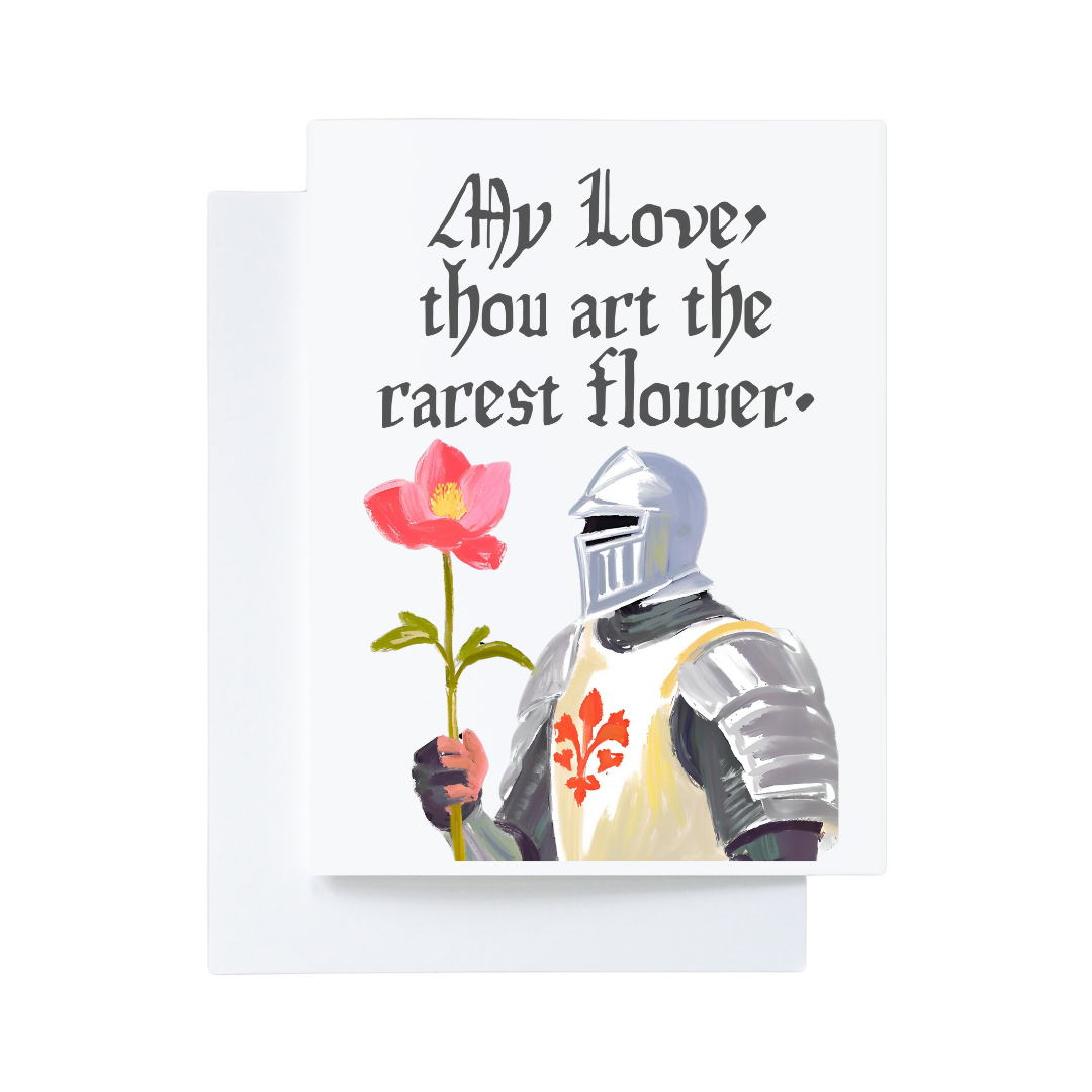 Cryptic Paper Co. - Wholesale Anniversary Card - Romantic Medieval Knight Love Anniversary Card 1