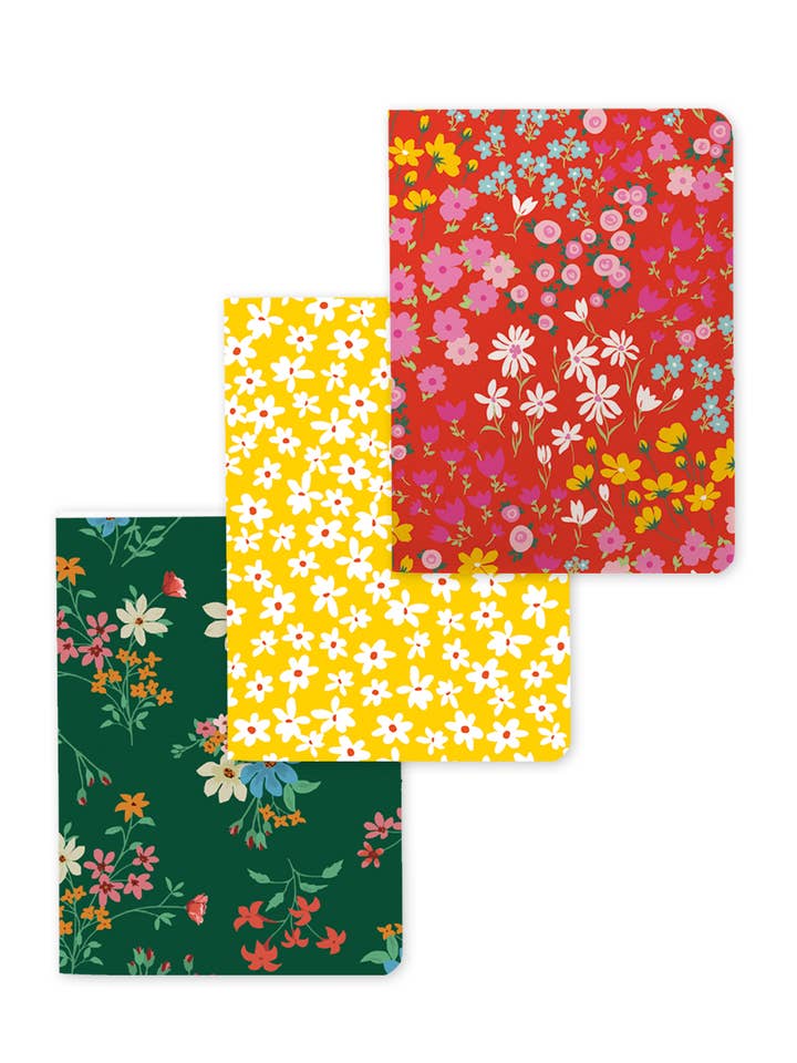 Kleine bloemenset van 3 notitieboekjes voor wholesale door fabooks