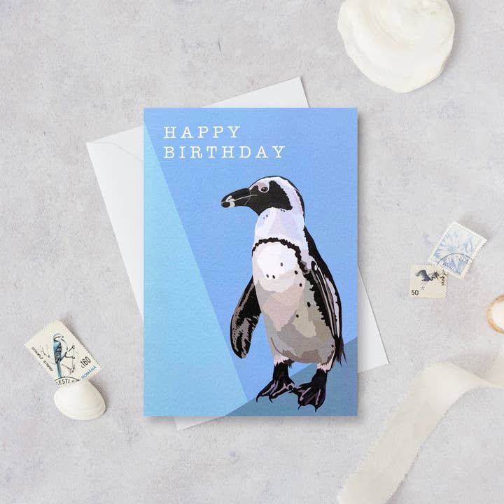 Penguin Birthday Card - Penguin Card - Birthday Card for wholesale by Arch & Ivy