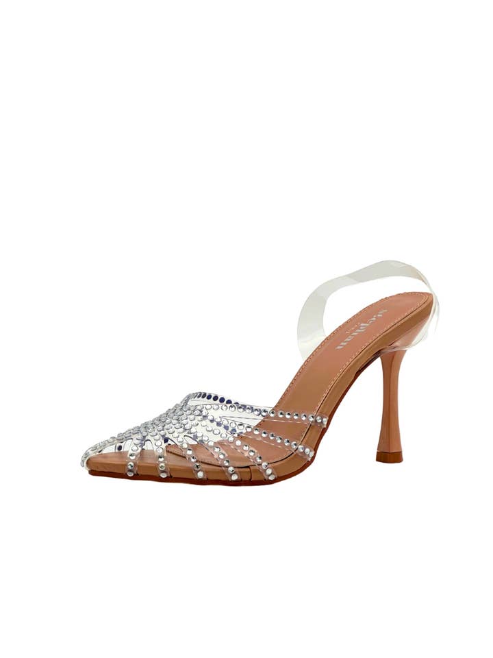 Stephan Paris - Venta al por mayor Zapatos de tacón - Mujer - Mulas con tacones transparentes UC-163