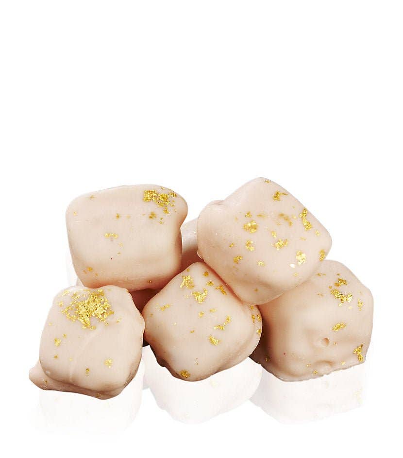 Aladdin - Wholesale Nougat - Selamlique Rose Turkish Delight - Chocolate Covered Almond Rose Delight Sprinkled with Gold Dust5