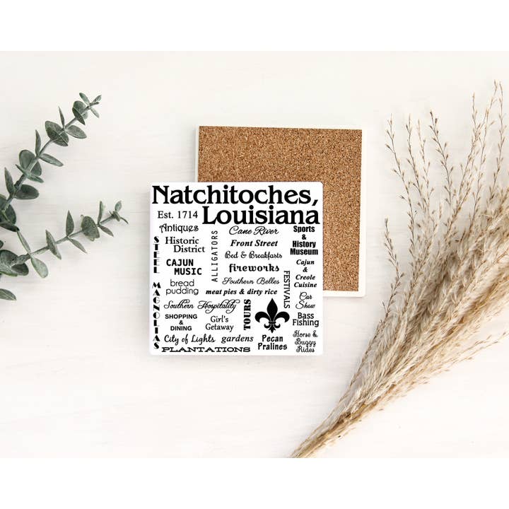 Natchitoches, LA, Souvenir Collage Home-Decor Gift Tile for wholesale by Distinctive Design Wholesale