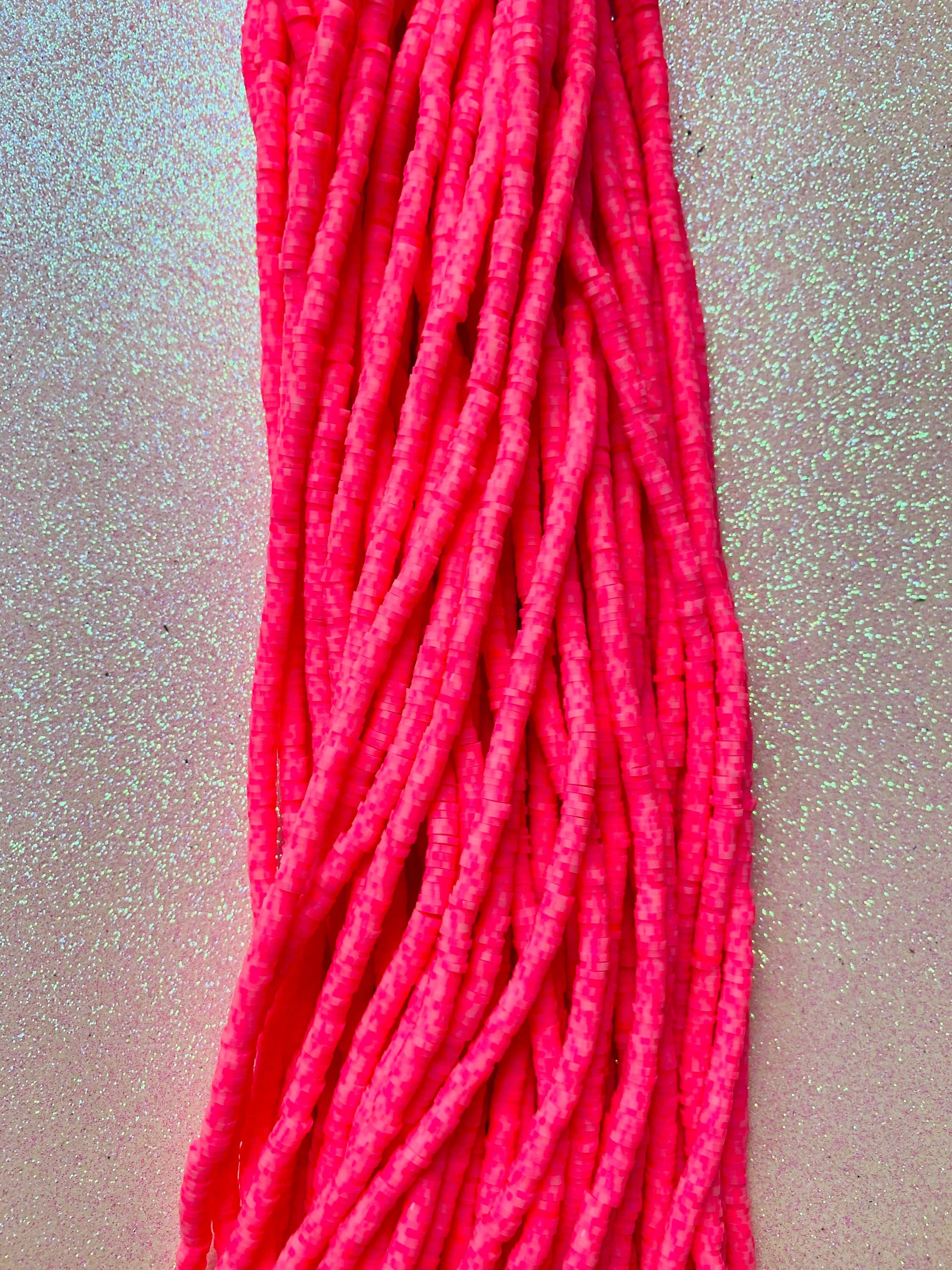 The Bead Bazaar - Wholesale Beads - Heishi Beads, Camo Pink Disc Beads, Spacer Beads, Polymer Clay Beads, Jewelry Making, Jewelry Supplies, Disc Beads, Camo Pink Heishi Bead1