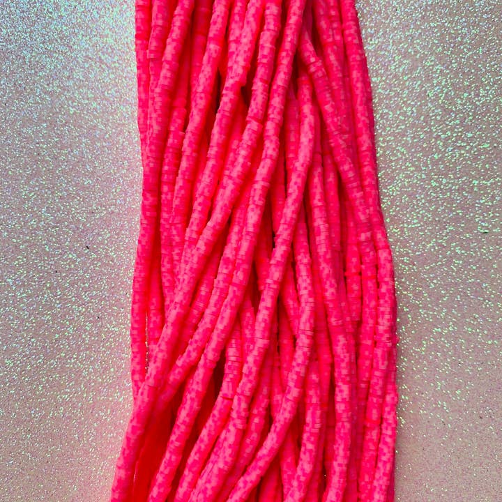 The Bead Bazaar - Wholesale Beads - Heishi Beads, Camo Pink Disc Beads, Spacer Beads, Polymer Clay Beads, Jewelry Making, Jewelry Supplies, Disc Beads, Camo Pink Heishi Bead1