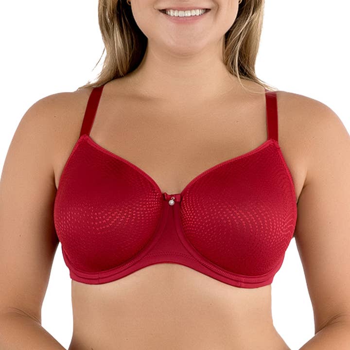 PARFAIT Pearl P60921 Women's Non-padded Seamless Minimizer Full Busted Bra - Rio Red for wholesale by PARFAIT