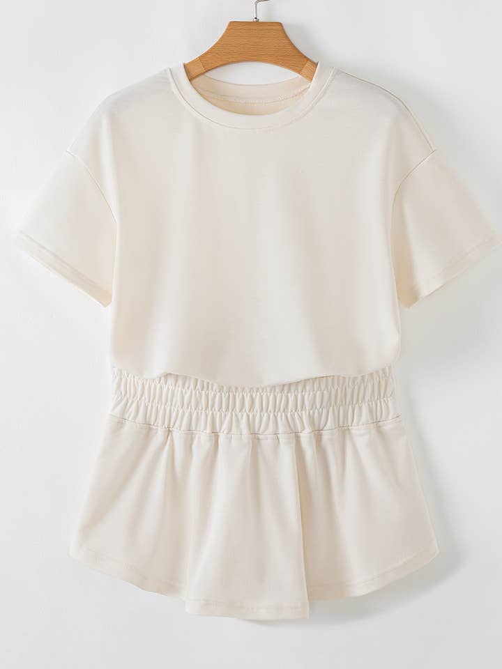 Babs + Birdie - Wholesale Top & Skirt Set - Women's - Reynah | Cropped Tee and Ruffle High Waist Skort Set4