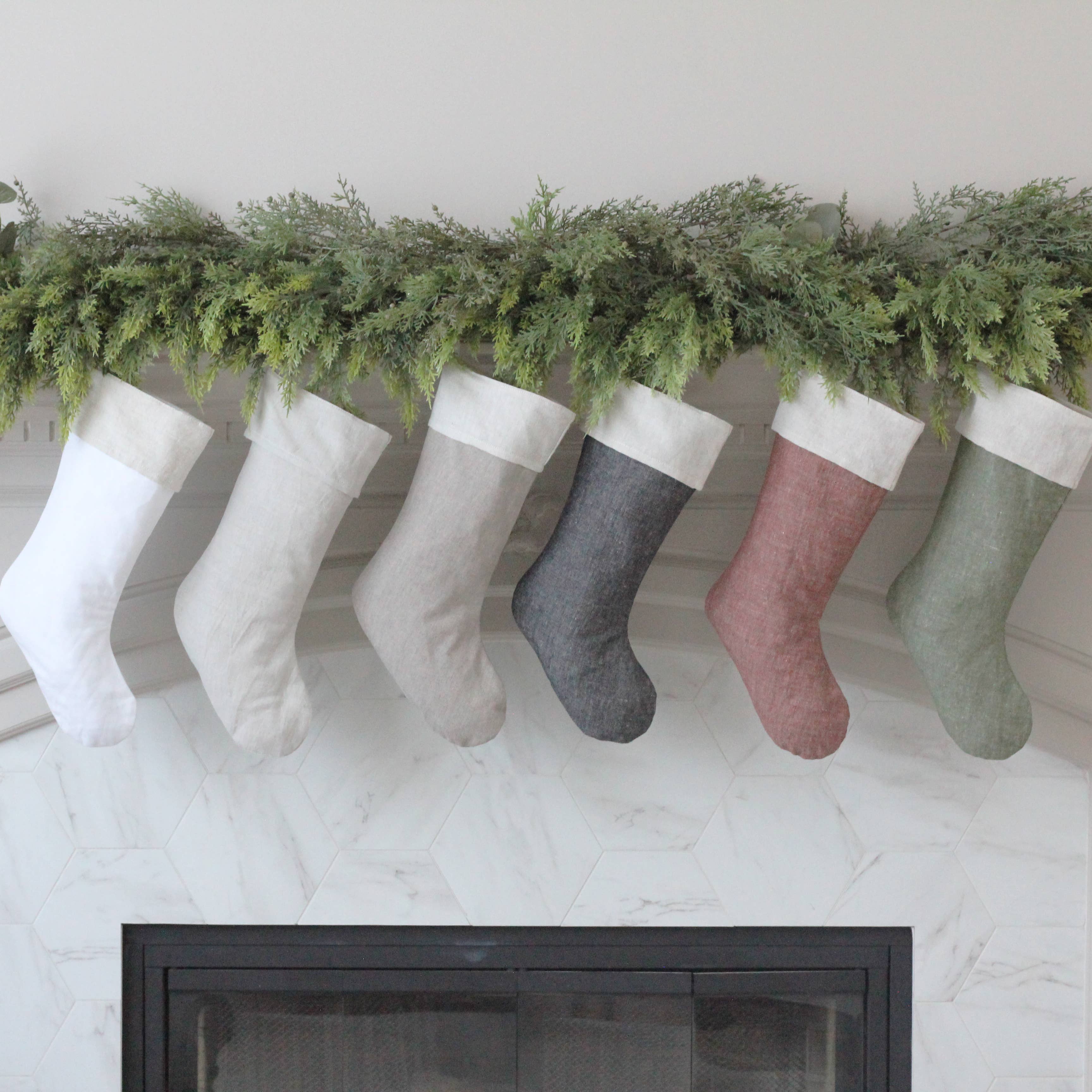 Porter Lane Home - Wholesale Holiday Stocking - Linen Christmas Stockings2
