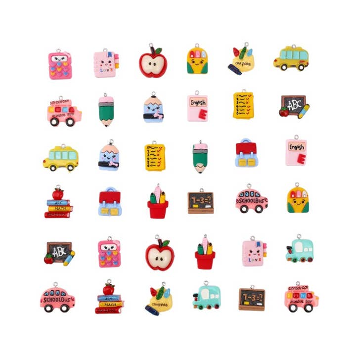 The Charm Bar Company - Wholesale Individual Charm/Pendant - School Time Lanyard Charm | Assorted0