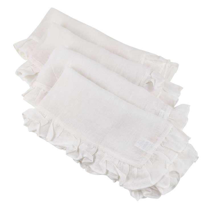 Native Linum - Wholesale Dinner & Cloth Napkin - Ruffle Napkins