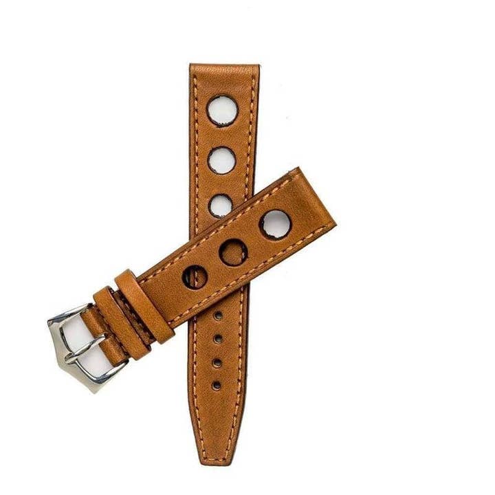 Cognac ”Rally” läderklockarmband för wholesale av MilanoStraps
