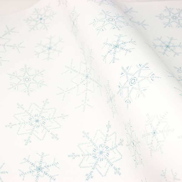 Bow & Hummingbird - Wholesale Flat Wrap - Wrapping Paper Snowflakes I