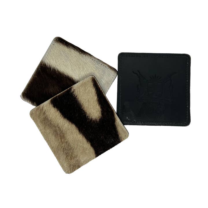 Hide Coasters for wholesale by Norton and Hodges