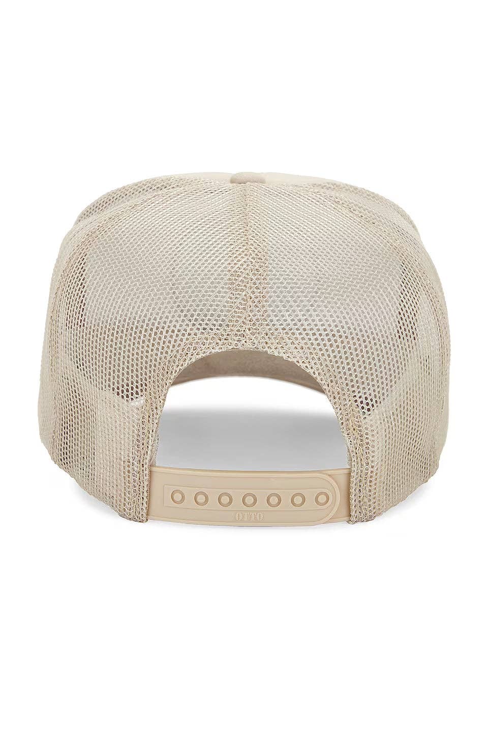 Happy Sun Trucker Hat in Tan for wholesale on Faire5
