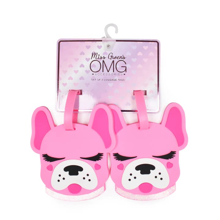OMG Accessories - Wholesale Luggage Tag - Miss Loulou the Frenchie Luggage Tag 2 Piece Set