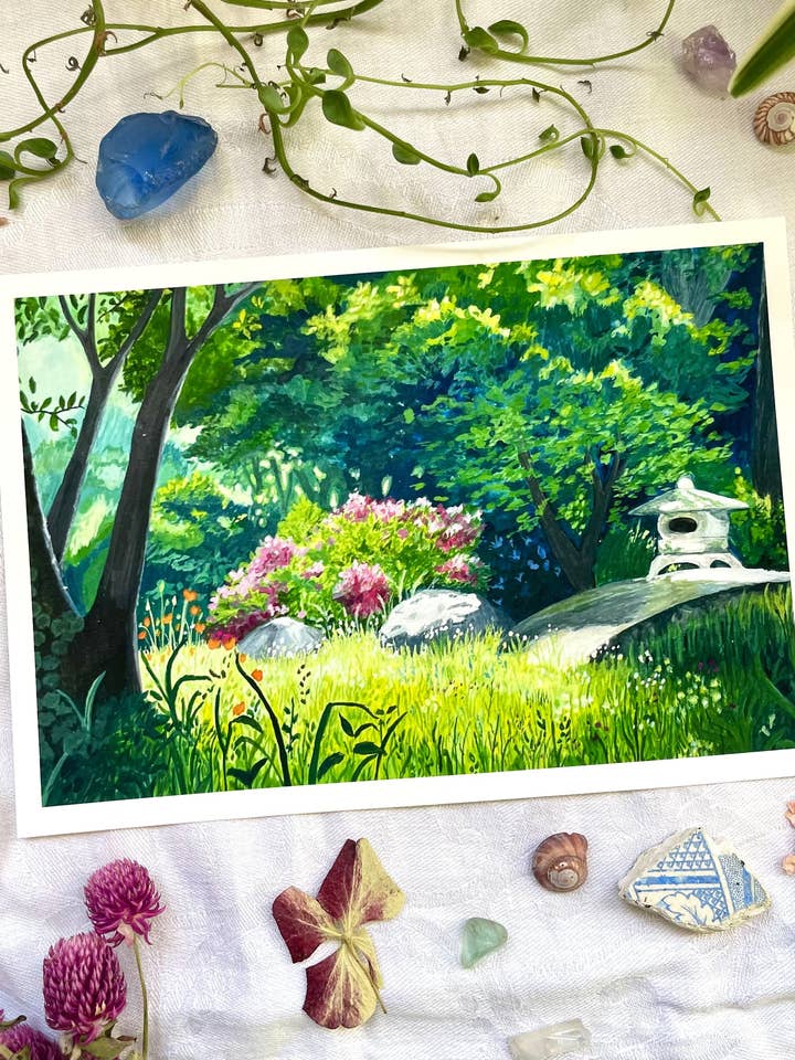 Arrietty's Garden Print for wholesale by Lilly Carr Art