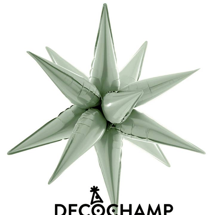 THE BALLOON HUB - Wholesale Balloon - DecoChamp Starburst 3D Foil Balloon - 26 in. (Choose Color)11