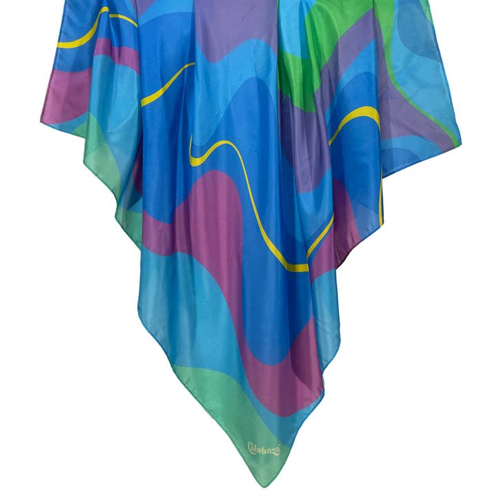 Habotai Silk Scarf - Summerswirl for wholesale by Calabaza Textiles & Homewares