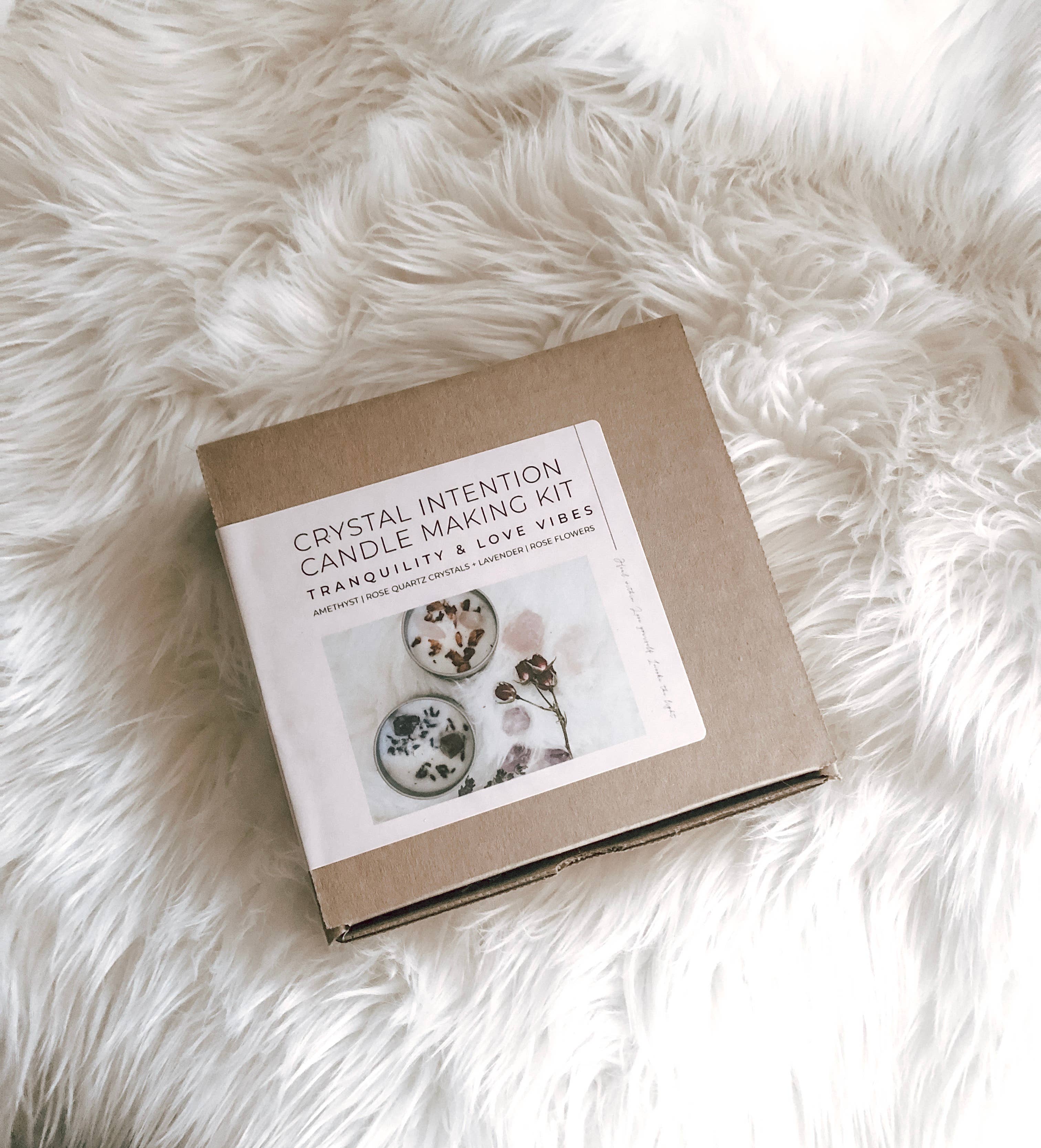 The Ritual Herbals – wholesale DIY craft kit – CRYSTAL CANDLE KIT DIY Intention Botanical gift set1