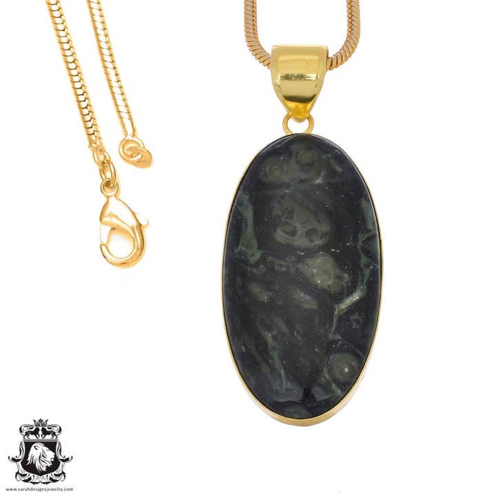 Ciondolo Kambaba Star Galaxy Jasper placcato in oro 24 carati GPH1218 per la vendita all'ingrosso da parte di SARAH DESIGNS JEWELRY