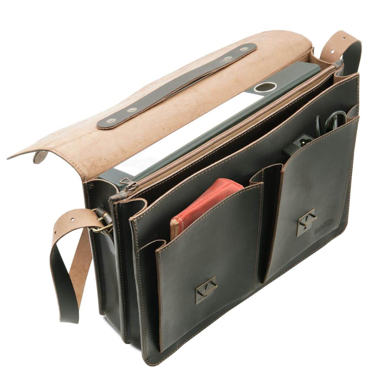 Thielemann Leather Manufacturer - Wholesale Briefcase - Unisex - “Kiev” PREMIUM leather briefcase | color: dark brown7